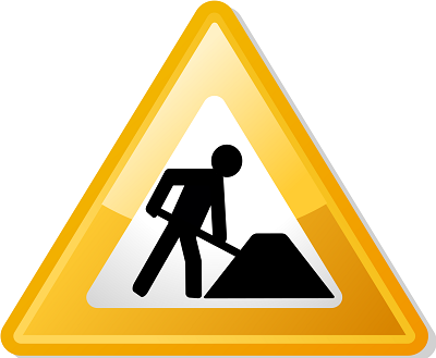 Under construction icon yellow